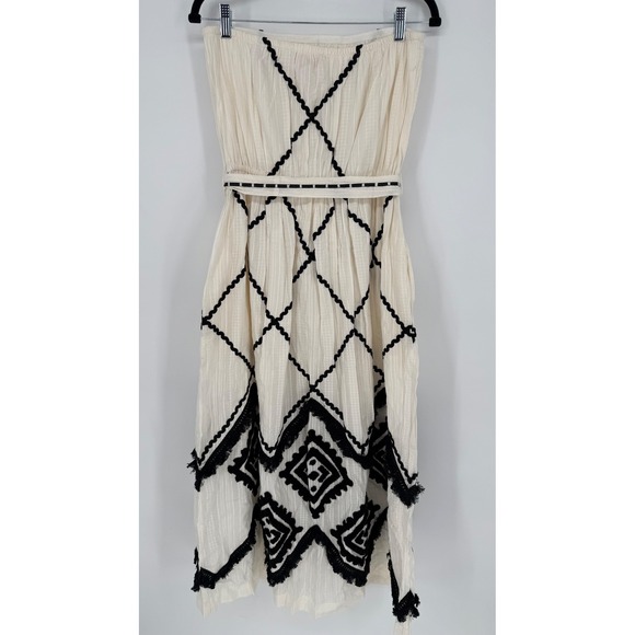 VERB by PALLAVI SINGHEE ANTHROPOLOGIE STRAPLESS APPLIQUED MAXI DRESS NWT SIZE 14 - Picture 8 of 10